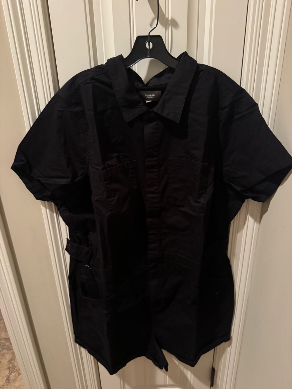 torrid Black Short-Sleeve Jumpsuit Romper - Picture 4 of 5